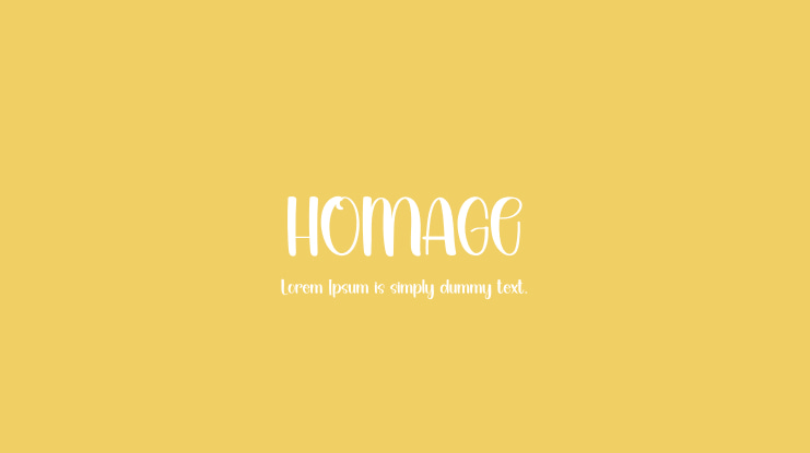 HOMAGE Font
