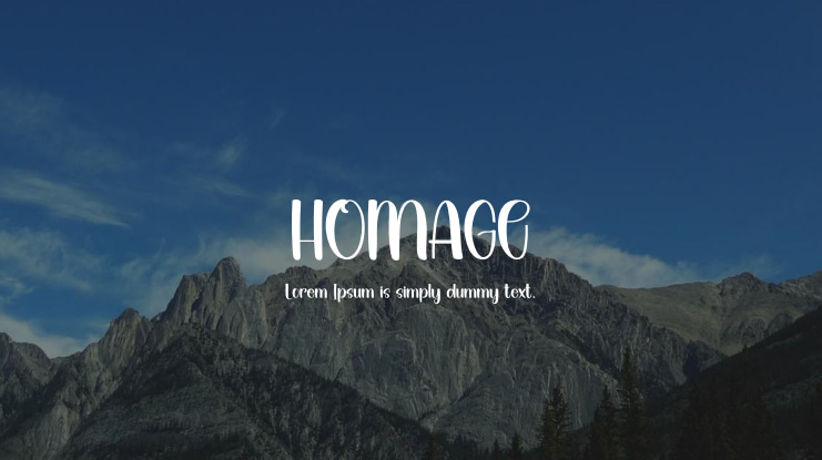 HOMAGE Font