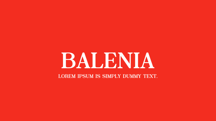 Balenia Font