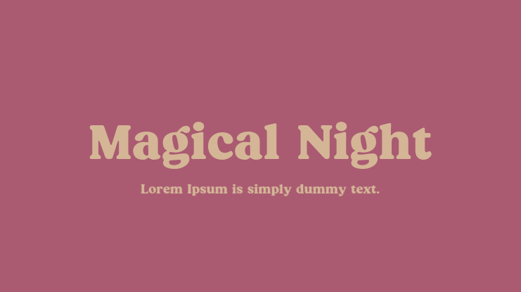 Magical Night Font