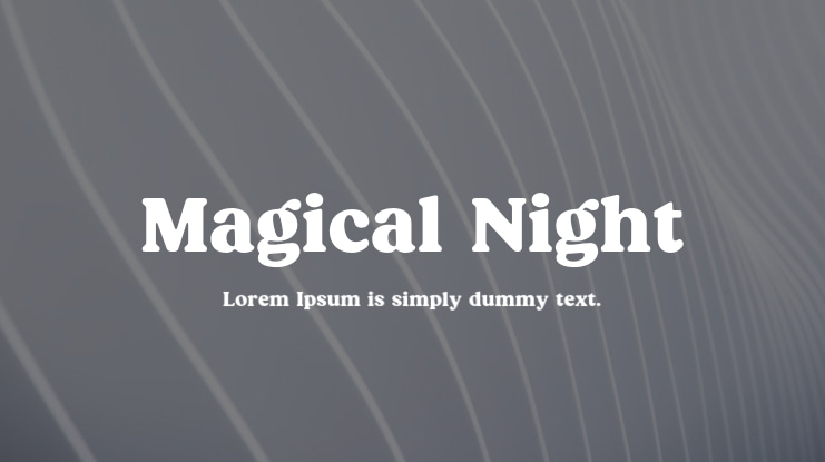 Magical Night Font