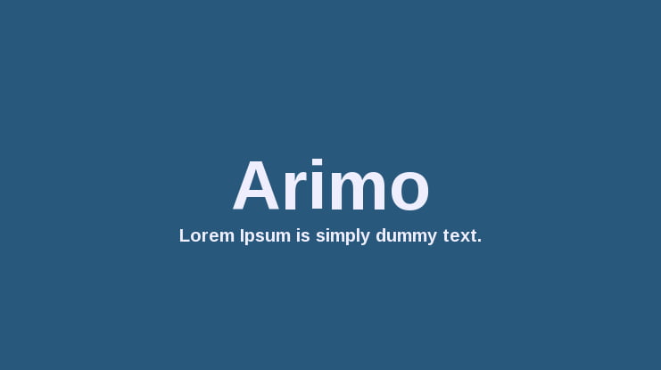 Arimo Font Family