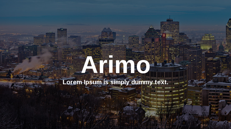 Arimo Font Family