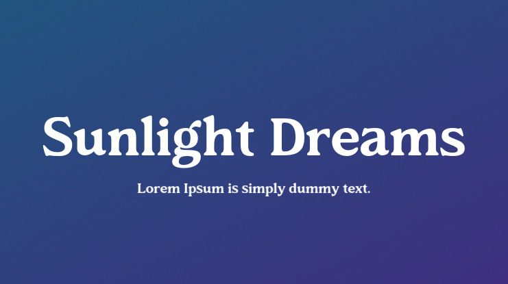 Sunlight Dreams Font