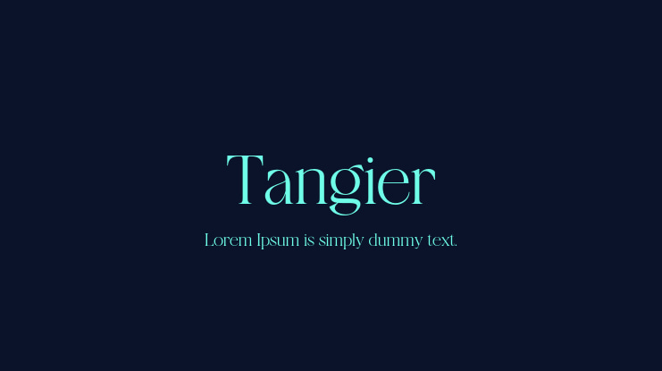 Tangier Font Family