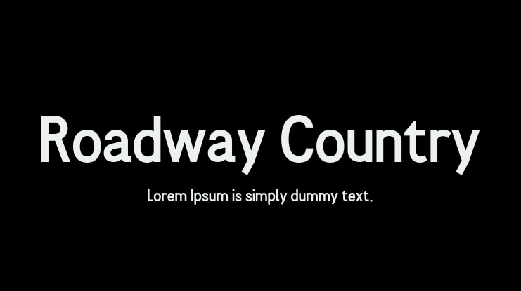 Roadway Country Font Family