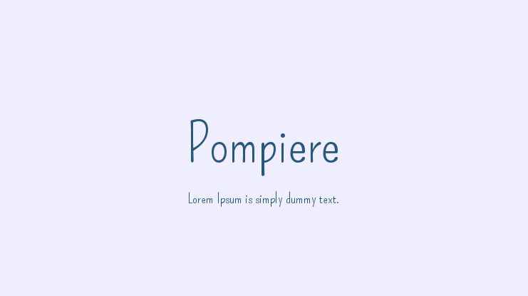 Pompiere Font Family
