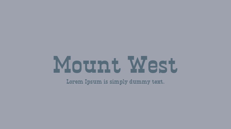 Mount West Font Family