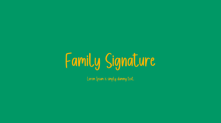 Family Signature Font