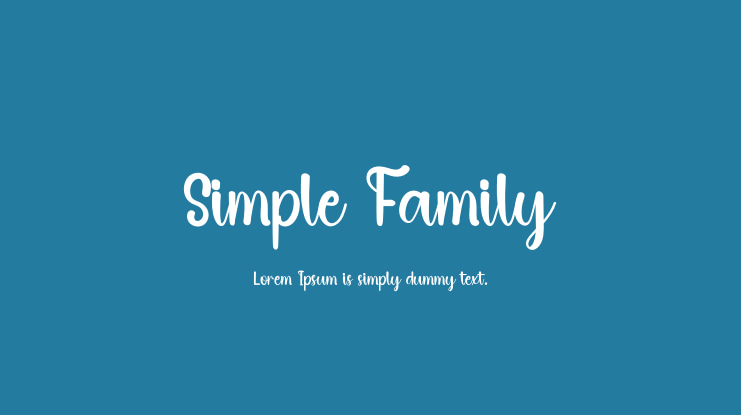 Simple Family Font
