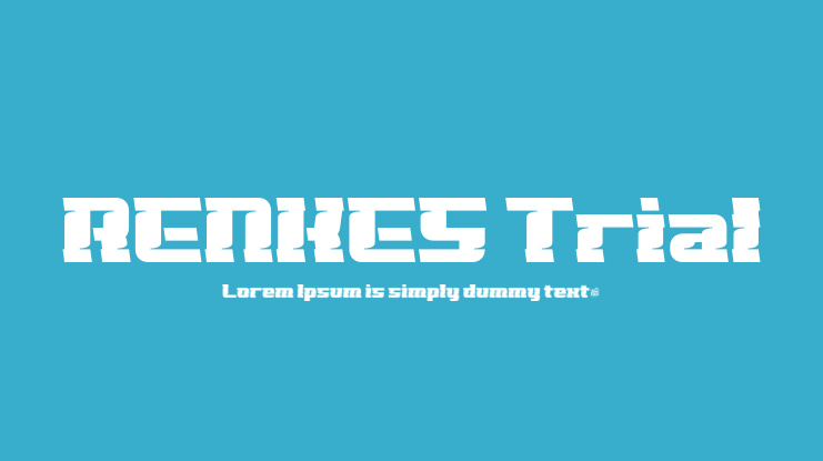 RENKES Trial Font