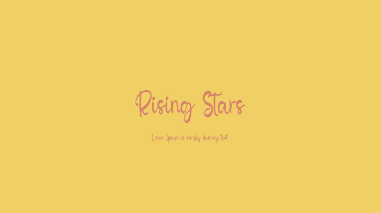 Rising Stars Font