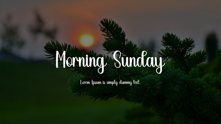 Morning Sunday Font