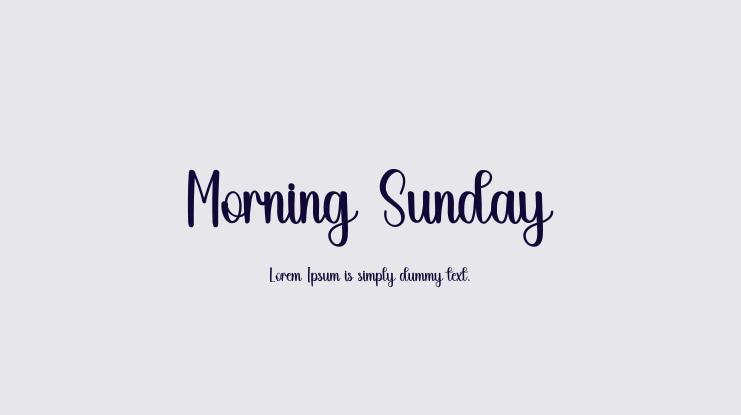Morning Sunday Font