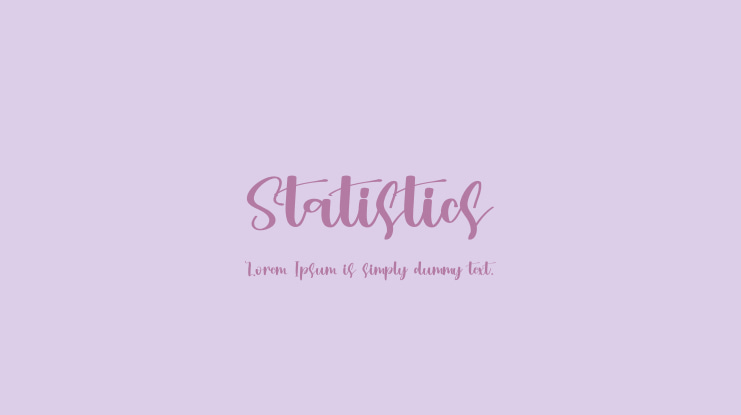 Statistics Font