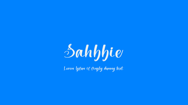 Sahbbie Font