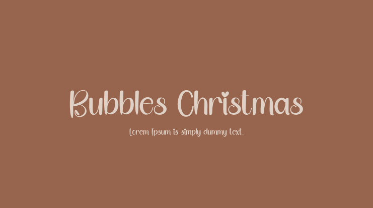 Bubbles Christmas Font