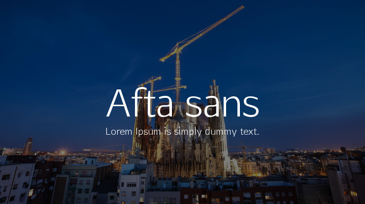 Afta sans Font Family