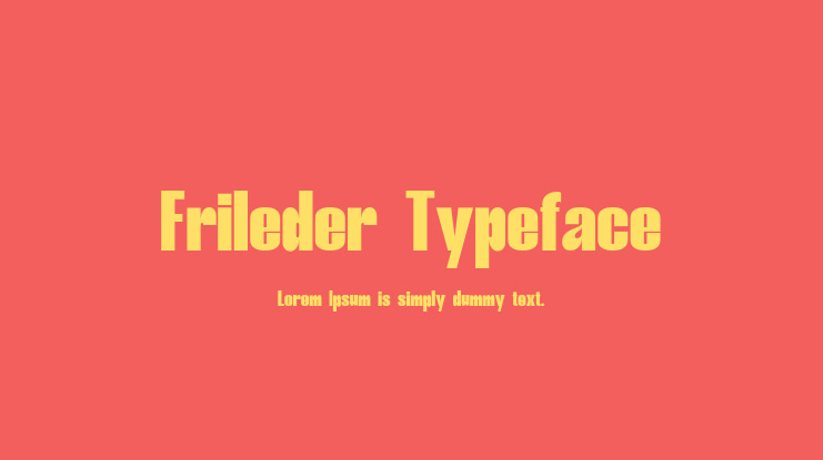 Frileder Typeface Font Family