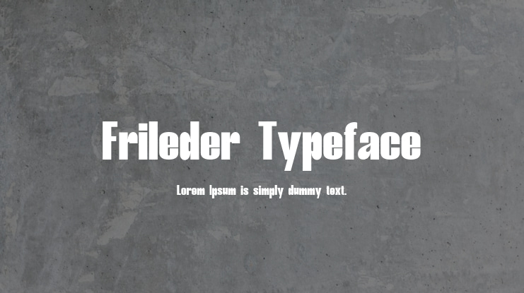Frileder Typeface Font Family
