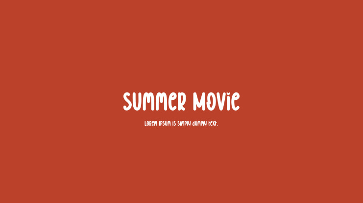 Summer Movie Font