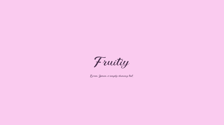 Fruitiy Font