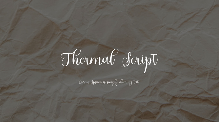 Thermal Script Font