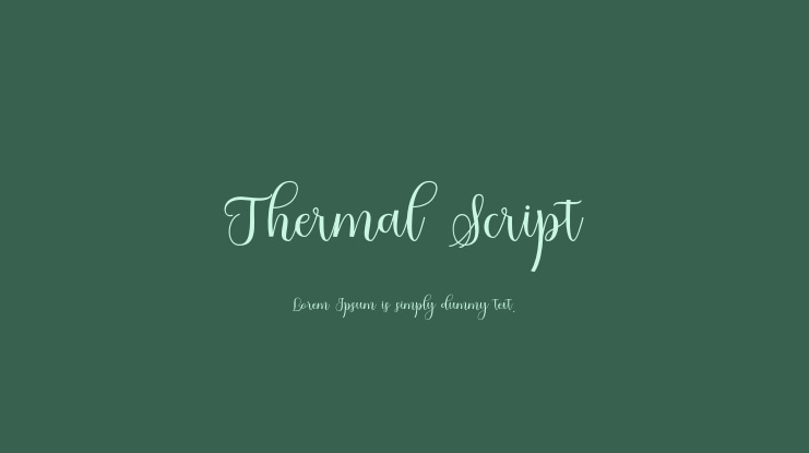 Thermal Script Font