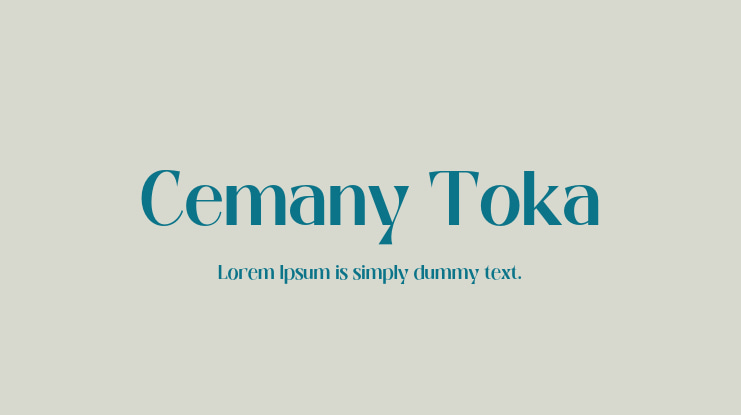 Cemany Toka Font