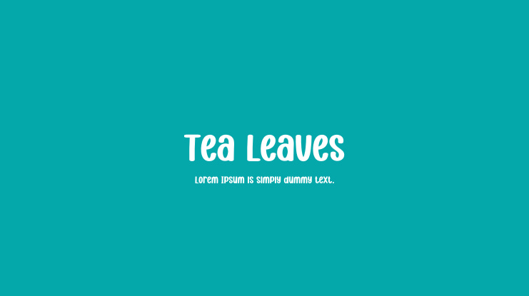 Tea Leaves Font