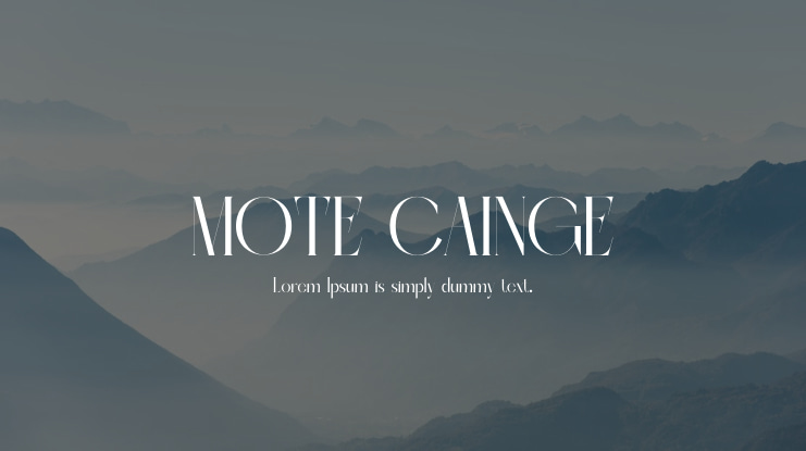 MOTE CAINGE Font