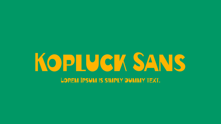Kopluck Sans Font Family