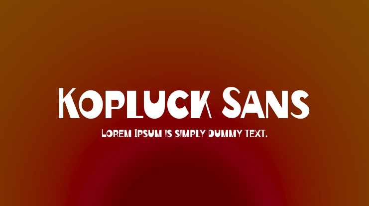 Kopluck Sans Font Family