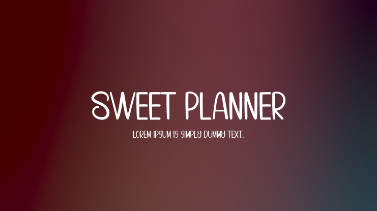 Sweet Planner Font