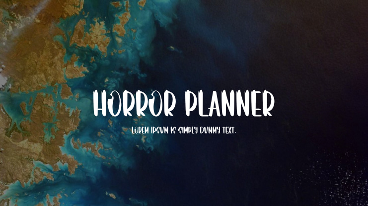 Horror Planner Font