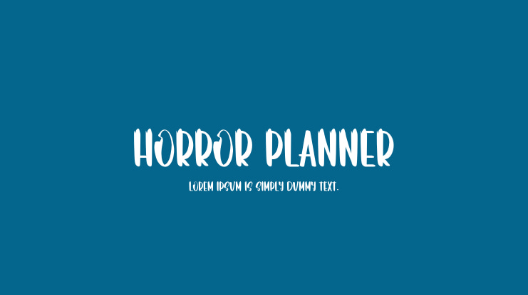 Horror Planner Font