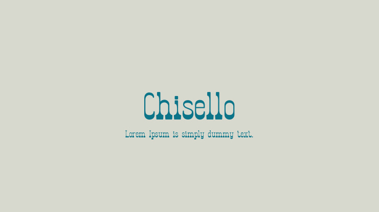 Chisello Font