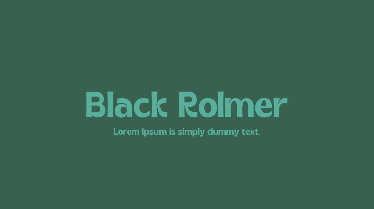 Black Rolmer Font Family