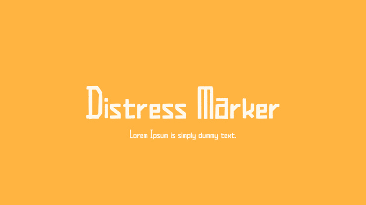 Distress Marker Font