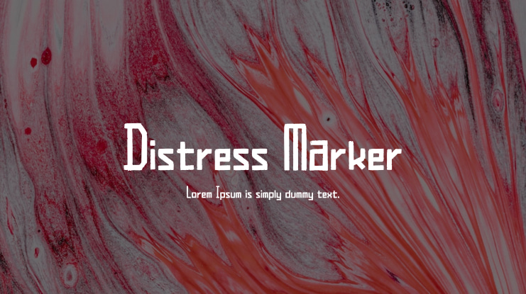 Distress Marker Font