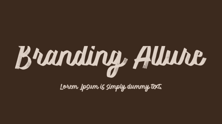 Branding Allure Font