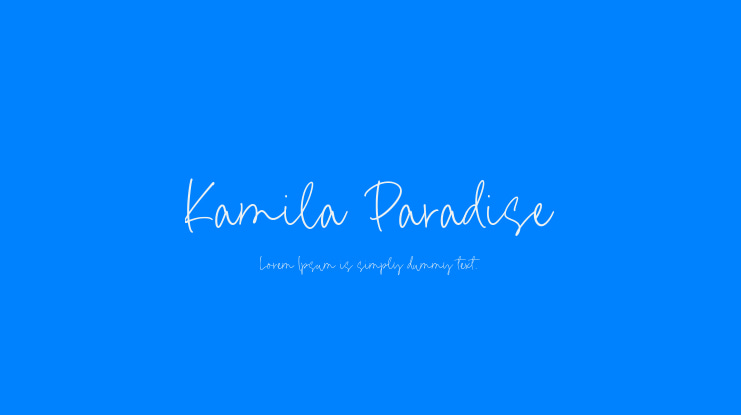 Kamila Paradise Font
