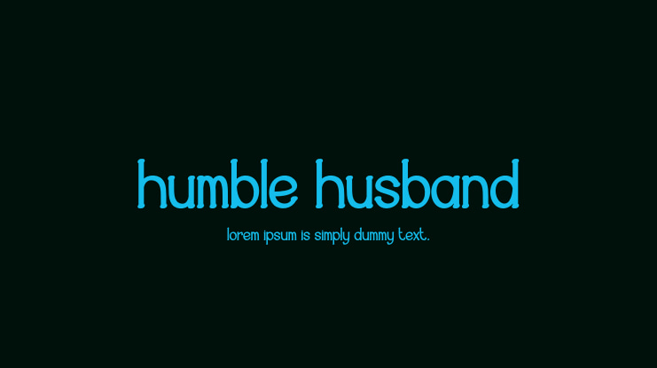 Humble Husband Font