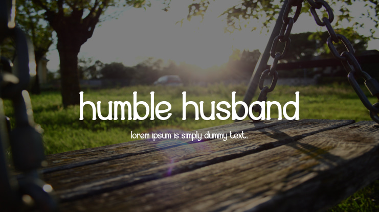 Humble Husband Font