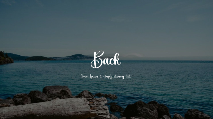 Back Font