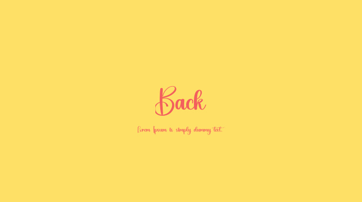 Back Font