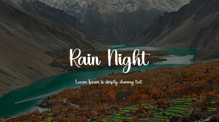 Rain Night Font