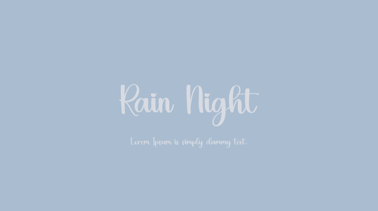 Rain Night Font