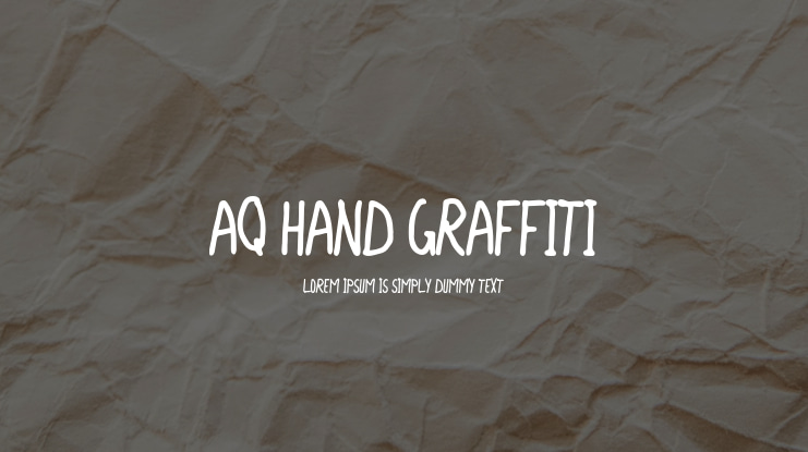 AQ Hand Graffiti Font Family