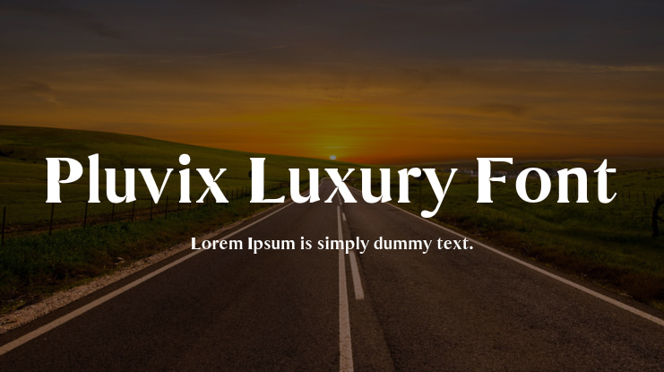 Pluvix Luxury Font